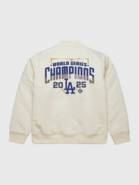 Dodgers Mitchell & Ness 2025 World Series Champions Bomber Jacket Bomber Jacket unisex detail view 2 | Dash Racegear — Dodgers Mitchell & Ness Retro Championship Jacket