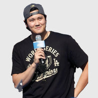 Shohei Ohtani 2025 Dodgers World Series Celebration T-Shirt Shirt unisex detail view 4 | Dash Racegear — Dodgers Shohei Ohtani 2025 Title Celebration Shirt