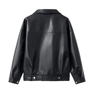 Julie Black Biker Leather Jacket Leather Jacket unisex detail view 2 | Dash Racegear — Women's Black Biker Leather Jacket