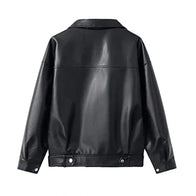 Julie Black Biker Leather Jacket Leather Jacket unisex detail view 2 | Dash Racegear — Women's Black Biker Leather Jacket