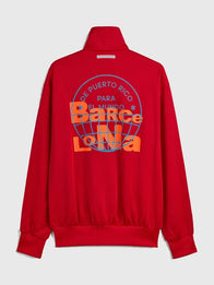 Adidas x Bad Bunny Barcelona Firebird Track Jacket Jacket unisex detail view 4 | Dash Racegear — Barcelona Tour Firebird track jacket featuring Adidas x Bad Bunny DtMF design and relaxed everyday comfort.