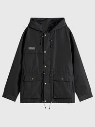 END. x Adidas St 11 SPZL Jacket Jacket unisex front product view | Dash Racegear — END. x Adidas 2026 St 11 SPZL Black Unisex Hooded Jacket with a sleek silhouette and everyday streetwear appeal.
