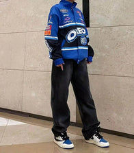 F1 Biker Racing Streetwear Embroidered Bomber Jacket | Dash Racegear