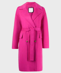 Emily in Paris Emily Cooper Pink Coat Coat unisex front product view | Dash Racegear — Lily Collins Emily in Paris Coat
