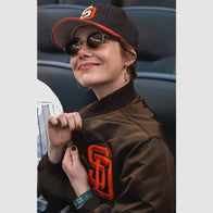 Emma Stone Padres Jacket Jacket unisex detail view 3 | Dash Racegear — Star-approved Padres jacket like the one Emma Stone wore at the ballpark.