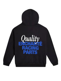 Enchanté x Ford Racing Hoodie Hoodie unisex detail view 4 | Dash Racegear — Black Enchanté x Ford Racing Pullover Hoodie, relaxed fit and bold racing design for car lovers and casual wear.