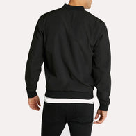 Eric Black Bomber Jacket Bomber Jacket unisex detail view 3 | Dash Racegear — Men's Black Bomber Jacket With Zip Closure