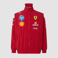 Puma for Scuderia Ferrari HP 2025 T7 Drivers Jacket Jacket unisex front product view | Dash Racegear — F1 Scuderia Ferrari 2025 Drivers Jacket by Puma – Red T7 Style