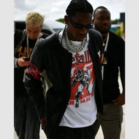 F1 Grand Prix of Miami Travis Scott Leather Jacket Leather Jacket unisex detail view 2 | Dash Racegear — Sleek Grand Prix leather jacket from Travis Scott’s 2025 look