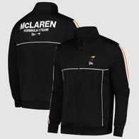 F1 Team McLaren New Era Track Jacket Jacket unisex front product view | Dash Racegear — McLaren F1 Track Style – New Era Team Jacket Drop