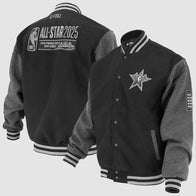 FISLL Black 2025 All-Star Game Varsity Jacket Varsity Jacket unisex detail view 2 | Dash Racegear — FISLL Black Varsity Jacket – Commemorative 2025 All-Star Apparel