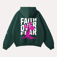 Dash Racegear Graphic Vibes Faith Over Fear Hoodie Hoodie unisex front product view | Dash Racegear — Dash Racegear Faith Over Fear Hoodie with Bold Graphic Vibes