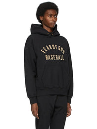 Fear Of God Baseball Hoodie Hoodie unisex detail view 5 | Dash Racegear — Fear Of God pullover fleece hoodie designed with baseball-inspired accents and comfortable relaxed fit.
