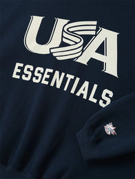 Essentials USA Baseball Sport Hoodie Hoodie unisex detail view 3 | Dash Racegear — Essentials 2026 USA Baseball sport fleece hoodie by Fear of God, ideal for casual athletic looks.