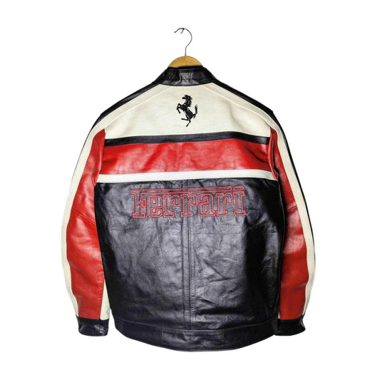 Ferrari Real Leather Unisex Racing Jacket | Dash Racegear