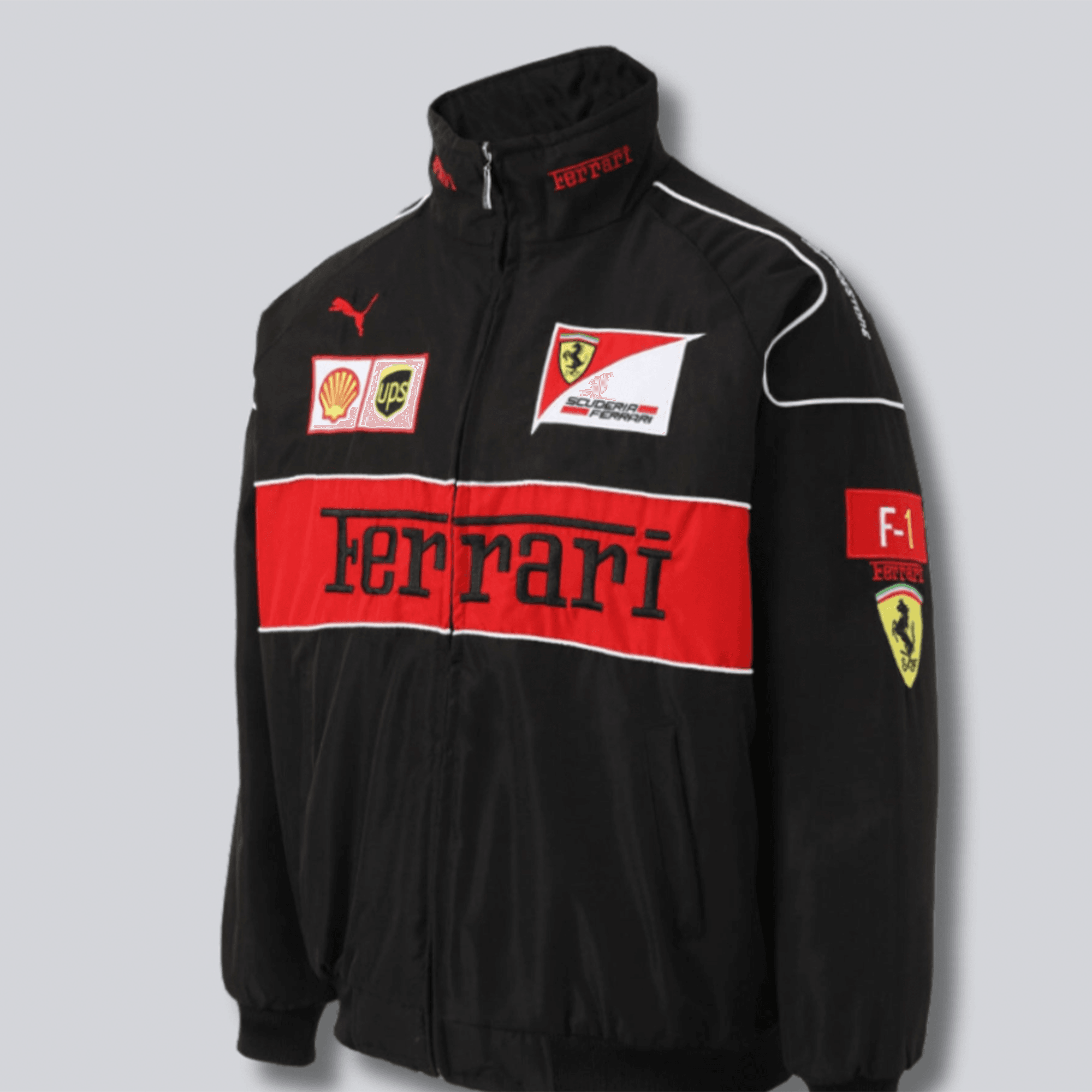 Ferrari F1 Vintage black Jacket - Dash Racegear Store