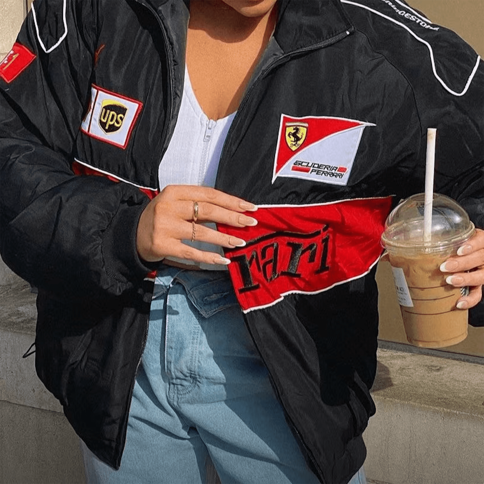 Ferrari F1 Vintage black Jacket - Dash Racegear Store