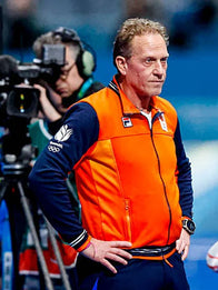 Milano Cortina 2026 Rintje Ritsma Team Netherland Varsity Jacket Varsity Jacket unisex front product view | Dash Racegear — Red Milano Cortina 2026 Winter Olympics Opening Ceremony Team China jacket with bold national emblem and zip front.