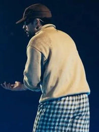 Bad Bunny x J Balvin Final Show Paris 2026 Jacket Jacket unisex detail view 2 | Dash Racegear — J Balvin x Bad Bunny beige jacket featuring a quarter-zip design and relaxed everyday comfort.
