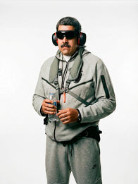 Nicolas Maduro Nike Tech Fleece Jacket Jacket unisex detail view 5 | Dash Racegear — Recreated Nike Tech Fleece full zip grey jacket inspired by Nicolas Maduro with a minimalist performance look