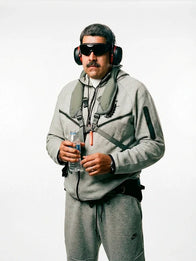 Nicolas Maduro Nike Tech Fleece Jacket Jacket unisex detail view 5 | Dash Racegear — Recreated Nike Tech Fleece full zip grey jacket inspired by Nicolas Maduro with a minimalist performance look