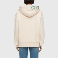 Closed Hoodie Womens Hoodie unisex detail view 8 | Dash Racegear — Beige pullover hoodie by Closed with tonal branding for women