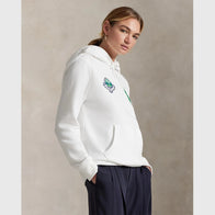 Ralph Lauren US Open 20th Anniversary Hoodie Hoodie unisex detail view 4 | Dash Racegear — Classic white Polo Ralph Lauren hoodie designed for the US Open partnership event