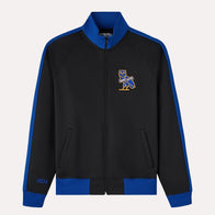 OVO x Chelsea FC Track Jacket Jacket unisex front product view | Dash Racegear — Modern black zip track jacket by OVO and Chelsea FC