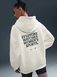 TOGETHXR x Nike Everyone Watches Women’s Sports Hoodie Hoodie unisex detail view 5 | Dash Racegear — Women’s Nike by TOGETHXR Pullover Hoodie, bold “Everyone Watches” design, cozy and sporty for active fans.