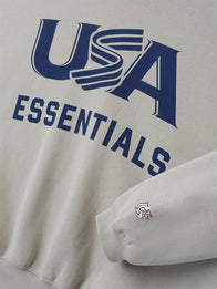 Essentials USA Baseball Sport Hoodie Hoodie unisex detail view 6 | Dash Racegear — 2026 Fear of God Essentials USA Baseball pullover hoodie with soft fleece for fans and casual outfits.
