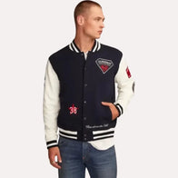 Superman x Lucky Brand Varsity Jacket Varsity Jacket unisex detail view 2 | Dash Racegear — lucky brand superman letterman jacket