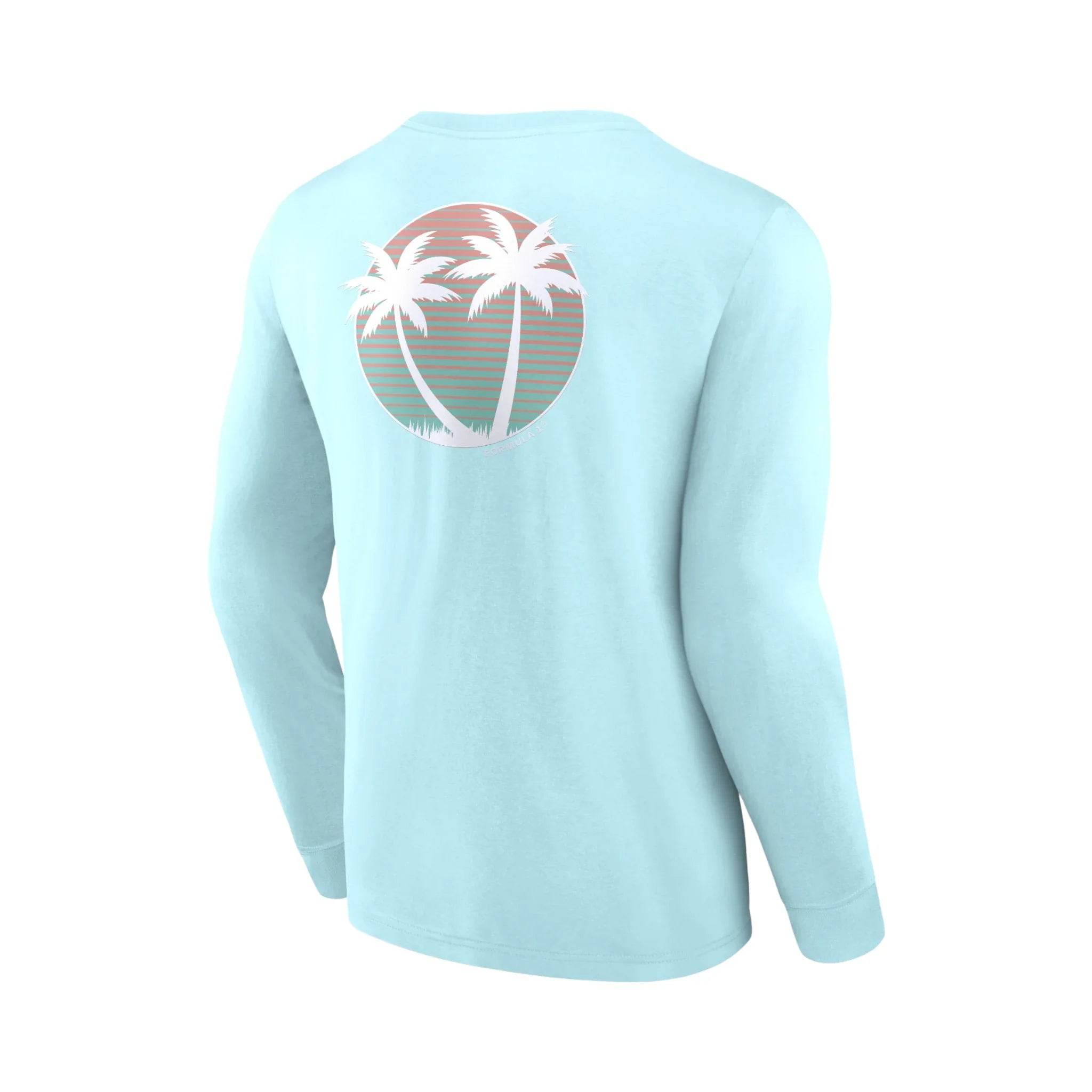 Formula 1 Beach Club Printed Long Sleeve T-Shirt Blue - Dash Racegear Store