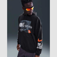 Nike Club Men’s Oversized French Terry Pullover Hoodie Hoodie unisex front product view | Dash Racegear — Nike French terry pullover hoodie with athletic cut