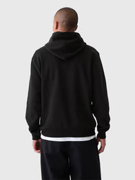 Black Gap Hoodie Hoodie unisex detail view 3 | Dash Racegear — Black GAP Hoodie with arch logo, unisex fit, soft fleece, perfect for layering or lounging.