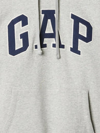 Gap x Young Miko Hoodie Hoodie unisex detail view 3 | Dash Racegear — Gap x Young Miko grey pullover hoodie in fleece, ideal for laid-back outfits and casual wear.
