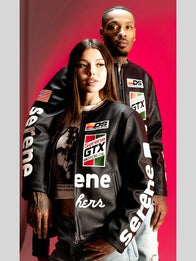 Serene GT Leather Jacket Leather Jacket unisex detail view 2 | Dash Racegear — Black leather double zipper jacket by Serene GT, ideal for bold casual and night looks.