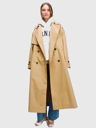 Gap × Sandy Liang Bow-Back Trench Coat Coat unisex detail view 4 | Dash Racegear — Elegant trench coat with bow detail by Sandy Liang for Gap