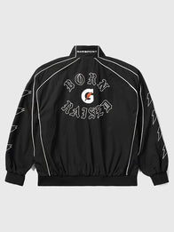 Born x Raised x Gatorade Track Jacket Jacket unisex detail view 2 | Dash Racegear — Crafted in black, this Born x Raised x Gatorade track jacket delivers clean lines and everyday versatility.
