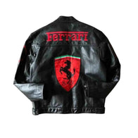 Genuine Cowhide Ferrari F1 Leather Jacket | Dash Racegear