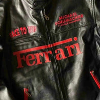 Genuine Cowhide Ferrari F1 Leather Jacket | Dash Racegear