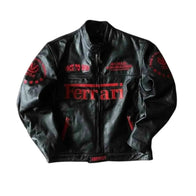 Genuine Cowhide Ferrari F1 Leather Jacket | Dash Racegear