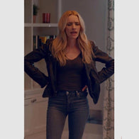 Ginny and Georgia S03 Georgia Miller Black Leather Jacket Leather Jacket unisex front product view | Dash Racegear — Stylish black jacket from Georgia Miller’s Season 3 wardrobe