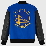 Golden State Warriors OVO x NBA Varsity Jacket Varsity Jacket unisex detail view 2 | Dash Racegear — Premium OVO Golden State Warriors varsity jacket