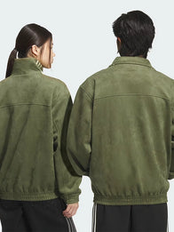Adidas Ba Sing Se Jacket – Chinese New Year Jacket 2025/26 Jacket unisex detail view 3 | Dash Racegear — Unisex Adidas Ba Sing Se 25/26 jacket in suede leather, part of the Chinese New Year collection with cultural and contemporary accents