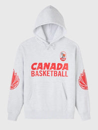 OVO Canada Basketball Hoodie Hoodie unisex front product view | Dash Racegear — October’s Very Own 2026 Canada Basketball Grey Fleece Pullover Hoodie wraps everyday warmth around proud national hoops spirit