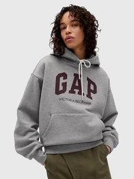 Gap x Victoria Beckham Hoodie Hoodie unisex front product view | Dash Racegear — Victoria Beckham Gap 2026 grey hoodie, French terry pullover for relaxed everyday comfort and fashion.