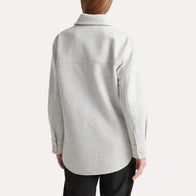 Womens Grey Oversized Wool Shirt Shirt women detail view 2 | Dash Racegear — Grey Oversized Wool Shirt