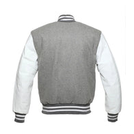 Mens Grey Varsity Jacket Varsity Jacket men detail view 2 | Dash Racegear — Grey Varsity Jacket
