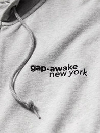 Gap x Awake NY Grey Hoodie Hoodie unisex detail view 4 | Dash Racegear — Oversized Gap × Awake NY 2026 hoodie in grey, zip-up design with logo for streetwear fans.