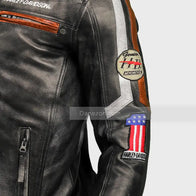 Harley Davidson Cafe Racer Jacket Jacket unisex detail view 4 | Dash Racegear — Harley Davidson Mens Cafe Racer Jacket